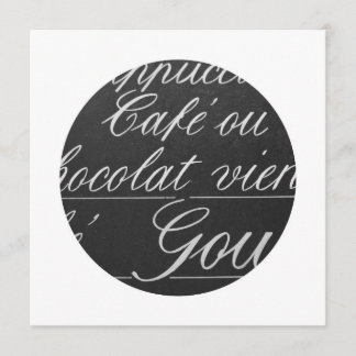 パリのカフェの黒板メニュー印 メニュー