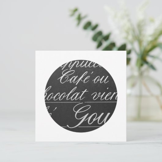 パリのカフェの黒板メニュー印 メニュー (スタンド正面)