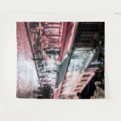 パリのカフェストリートシーン | 壁画の背景 タペストリー (正面(横))