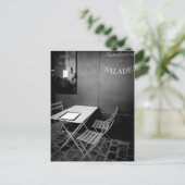 パリのカフェテーブルと椅子 ポストカード (スタンド正面)