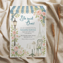 パリのカフェ彼女はウィブライダルシャワーと述べた