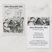 パリのカフェ-おもしろいな動物学者で集まっている動物 名刺 (正面/裏面)