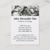 パリのカフェ-おもしろいな動物学者で集まっている動物 名刺 (裏面)