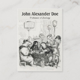 パリのカフェ-おもしろいな動物学者で集まっている動物 名刺