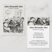 パリのカフェ-おもしろいな動物学者で集まっている動物 名刺 (正面/裏面)