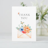 パリのカフェ・ブーランジェリー・ウォーターカラー サンキューカード (スタンド正面)