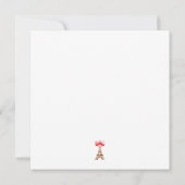 パリのカフェ・ブーランジェリー 水彩画 ママへのアドバイス 招待状 (裏面)