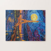 パリのクイリング・ムーンライトエッフェル・タワー ジグソーパズル (横)