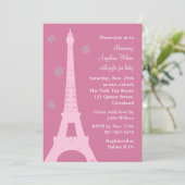 パリのクリスタルスノーフレーク(ピンク) 招待状 (スタンド正面)