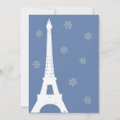 パリのクリスタル・スノーフレーク（青） 招待状 (裏面)