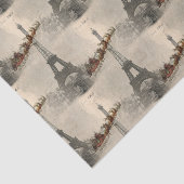 パリのクリスマスのティッシュペーパー上のヴィンテージサンタ 薄葉紙 (詳細)