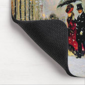 パリのクリスマスシーンカスタムギフト マウスパッド (コーナー)