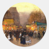 パリのクリスマスタイムでポルテ・サンマルティン ラウンドシール (正面)