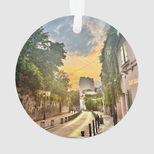 パリのクリスマスツリーの装飾（両面） オーナメント (裏面)