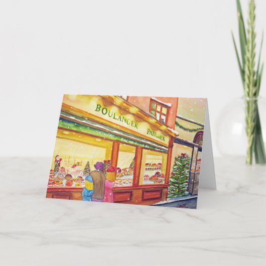 パリのクリスマスベーカリー シーズンカード (正面)