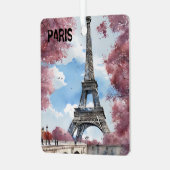 パリのクリスマス旅行 メタルオーナメント (正面左)