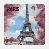 パリのクリスマス旅行 メタルオーナメント (正面)