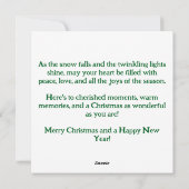 パリのクリスマス：イルミネーションエッフェルタワーレーン シーズンカード (裏面)