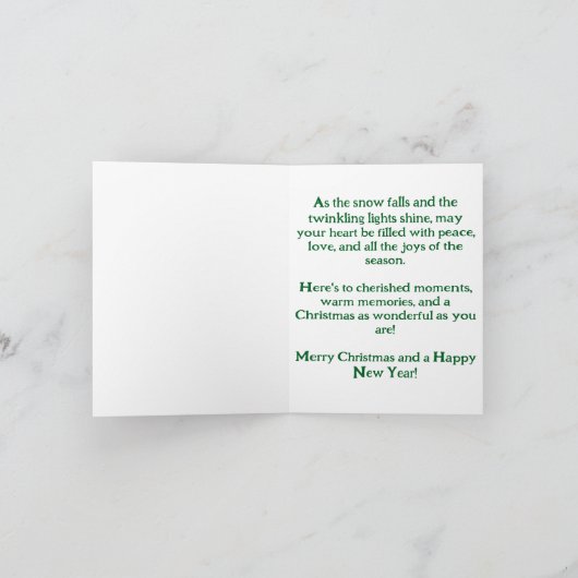 パリのクリスマス:エッフェルタワー冬ワンダーランド シーズンカード (内部)