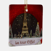 パリのクリスマス、エッフェルタワー セラミックオーナメント (右)