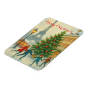 パリのクリスマス エッフェル塔 冬の景色 マグネット (左側)