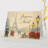 パリのクリスマス カード (黄色い花)