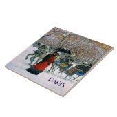 パリのクリスマス。クリスマスプレゼント タイル (側面)