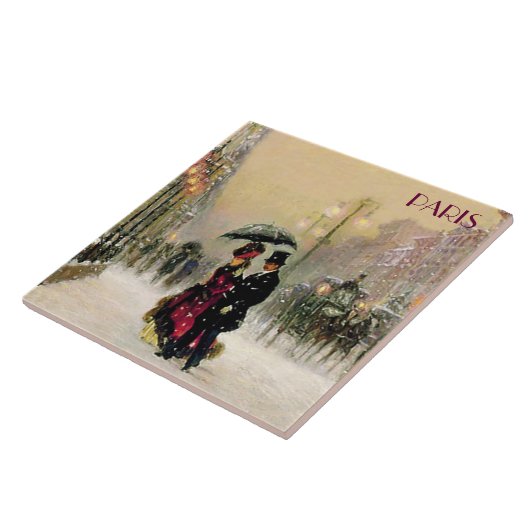 パリのクリスマス。クリスマスプレゼント タイル (側面)