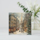 パリのクリスマス：コージーエッフェルタワー通り シーズンカード (スタンド正面)