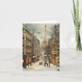 パリのクリスマス：コージーエッフェルタワー通り シーズンカード (正面)