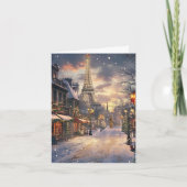 パリのクリスマス:トワイライトアットザエッフェルタワー シーズンカード (正面)