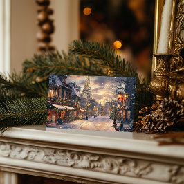 パリのクリスマス：トワイライトエッフェルタワー シーズンポストカード