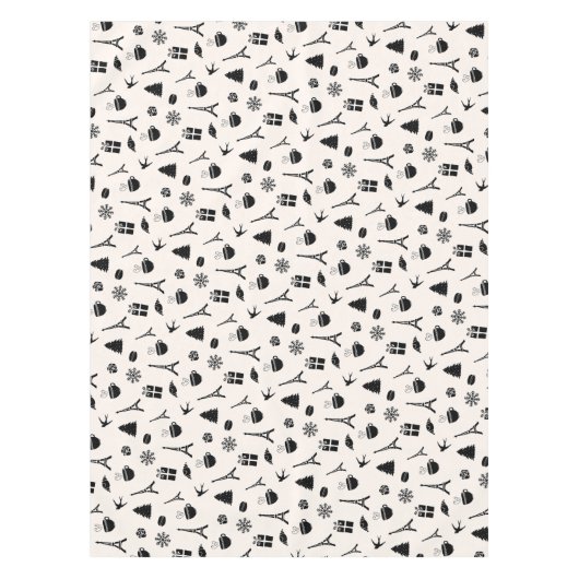 パリのクリスマス |パターン(の模様が)ある | テーブルクロス (正面)