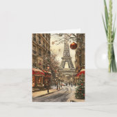 パリのクリスマス:フェスティバルエッフェルタワーBoulevard シーズンカード (正面)