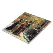 パリのクリスマス。ホリデーギフトセラミックタイル タイル (側面)