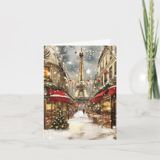 パリのクリスマス:ホリデーチャームオンエッフェルアベニュー シーズンカード (正面)