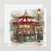 パリのクリスマス ホリデー カード (正面/裏面)