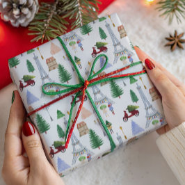 パリのクリスマス ラッピングペーパー
