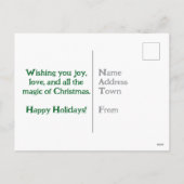 パリのクリスマス:凱旋門ウィンターシーン シーズンポストカード (裏面)