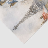 パリのクリスマス 水彩エッフェル塔の風景 薄葉紙 (詳細)
