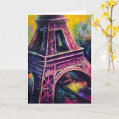 パリのグリーティングカードの夢 カード (黄色い花)