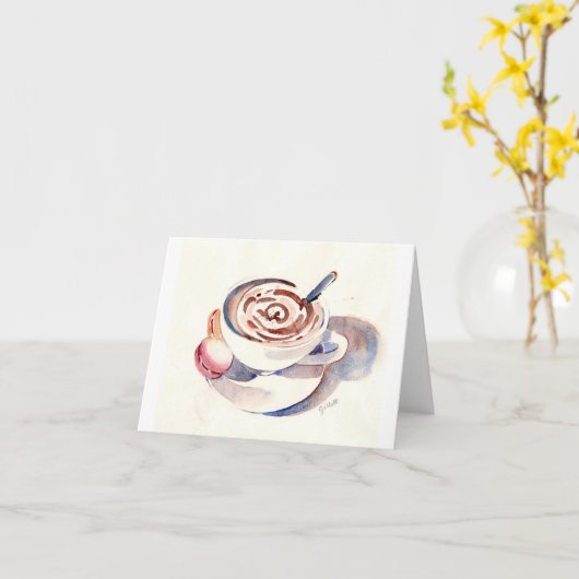 パリのココア カード (黄色い花)