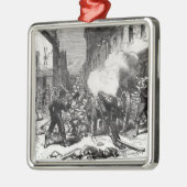 パリのコミューン: Issyのバリケード メタルオーナメント (左)