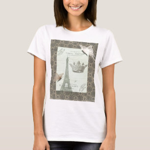 パリのコラージュ Tシャツ