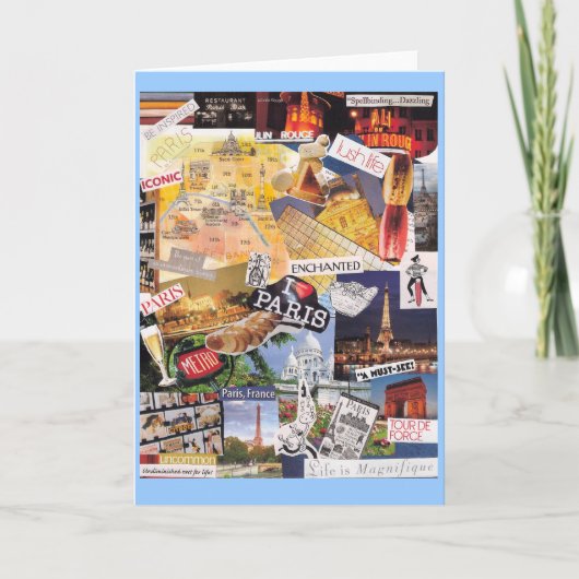 パリのコラージュNotecard カード (正面)