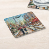 パリのコースター スクエアペーパーコースター (アングル)