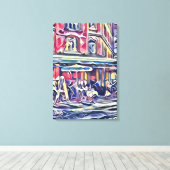 パリのコーヒーハウス キャンバスプリント (インサイチュ (ウッドフロア))