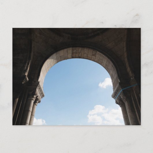 パリのサクレクールからのアーチウェイビュー ポストカード (正面)