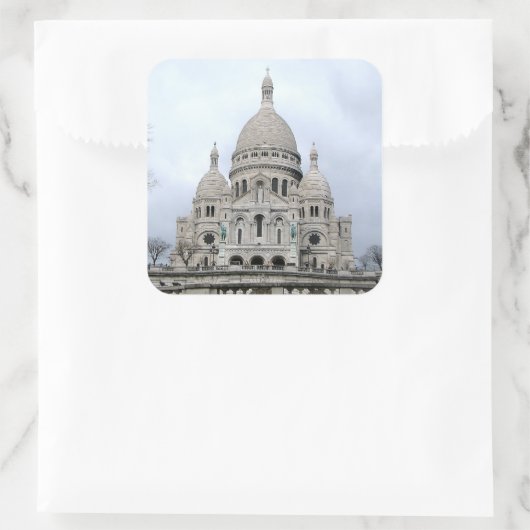 パリのサクレクール・クールの景色を見たシール スクエアシール (バッグ)