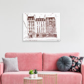 パリのサンジェルマンデプレ キャンバスプリント (インサイチュ (リビング))